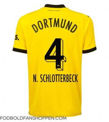 Borussia Dortmund Nico Schlotterbeck #4 Hjemmebanetrøje 2023-24 Kortærmet